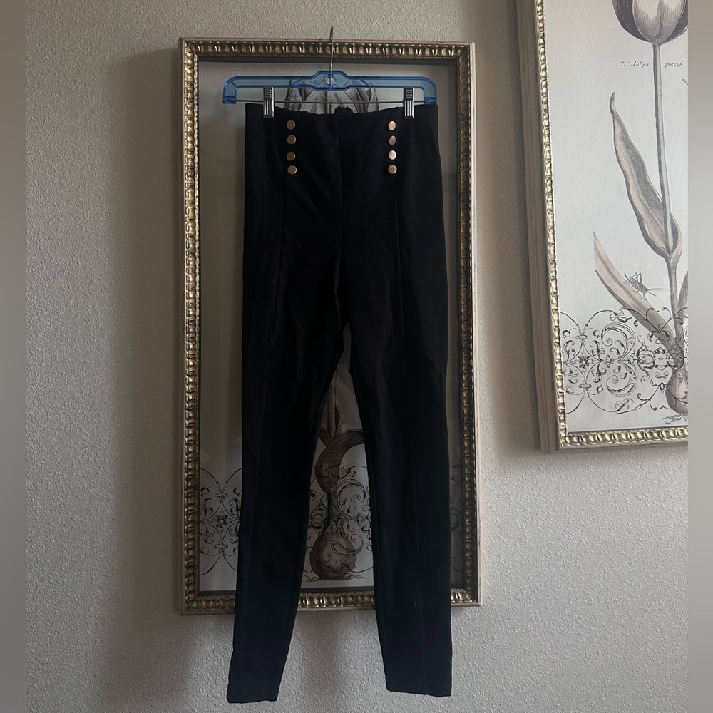 Nasty Gal Tight Pants with Gold Buttons